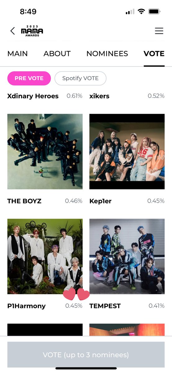 please please vote 0.45% can we try to reach 0.47 AT LEAST #P1ECEVOTE