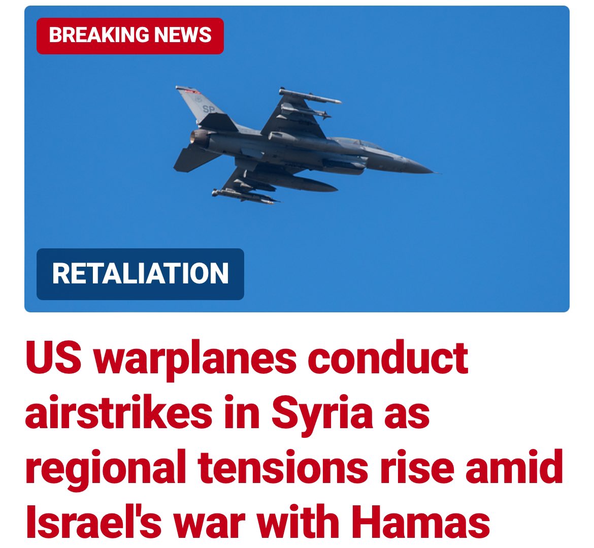 ssg_leaf's tweet photo. @lookner 
Seeing Fox New report “US warplanes carried out airstrikes on Iranian proxy forces moments ago inside Syria” https://t.co/bEh0EcxiZS