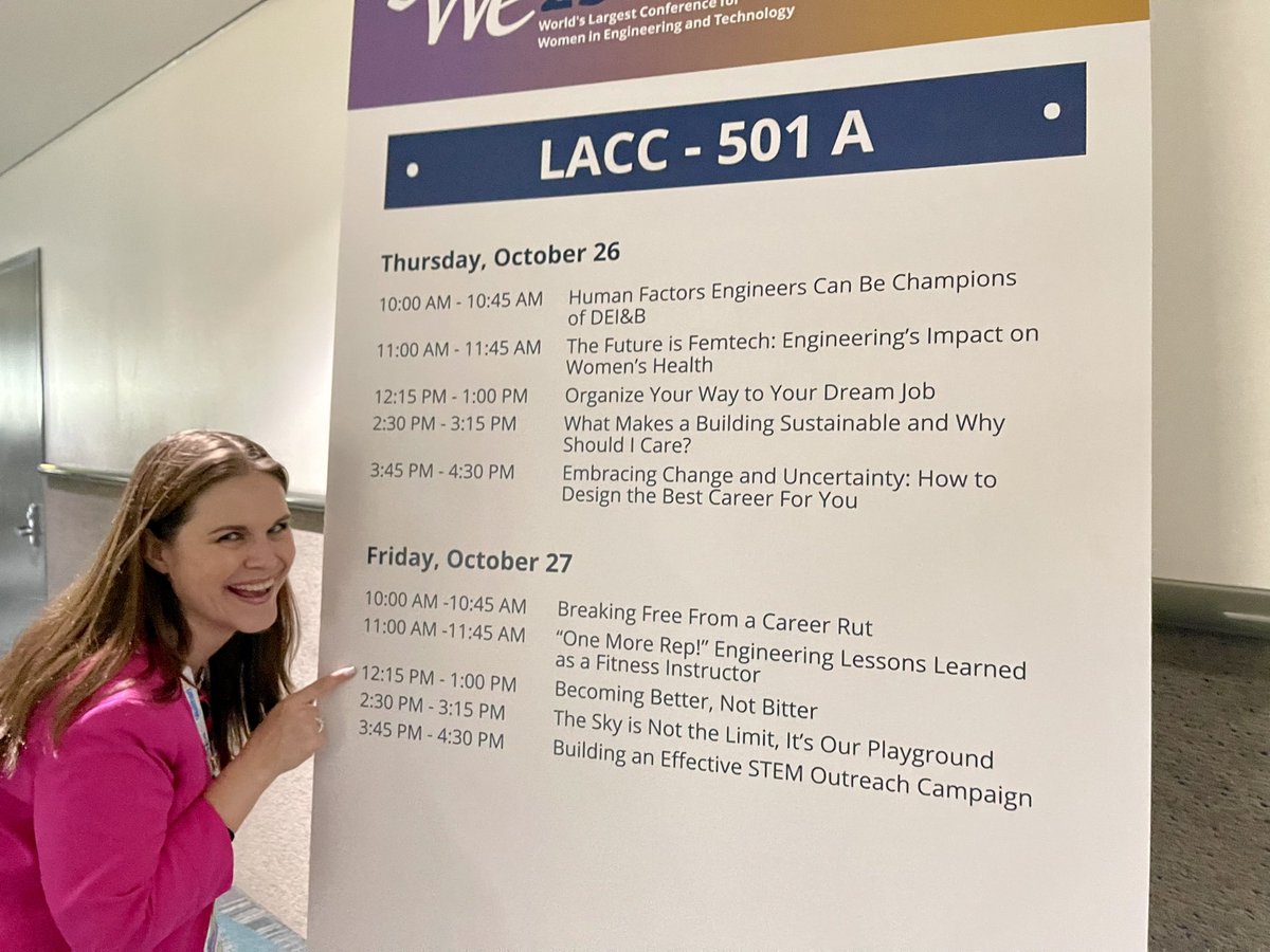 Kathy and I are at #WE23 and ready to have a conversation tomorrow about “Becoming Better, Not Bitter” when facing personal and professional challenges with our @SWEtalk friends. 

#WomenInSTEM #LiveWithoutLimits #WomenInEngineering