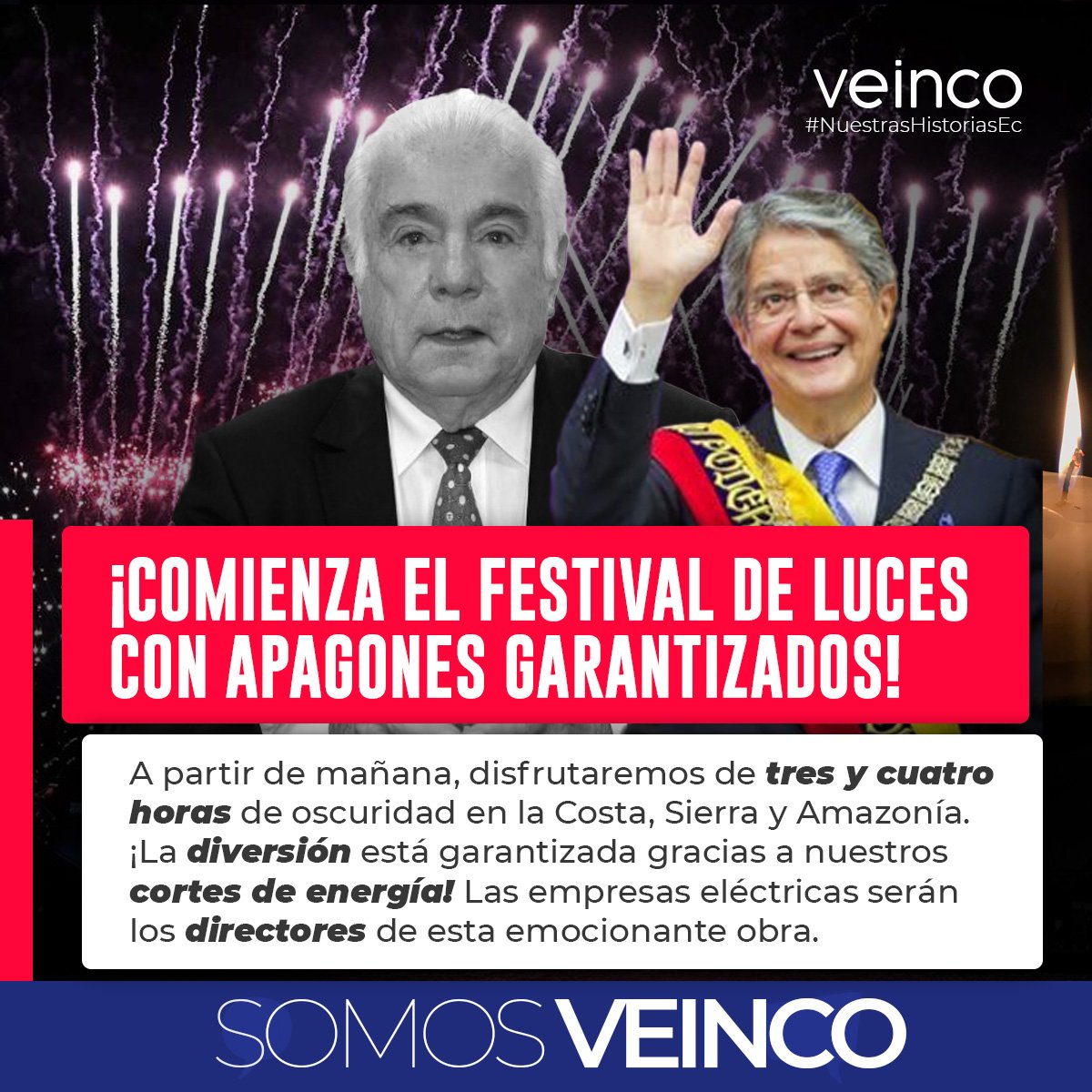VeincoEC's tweet photo. .¡Prepárense para una experiencia inolvidable que durará hasta mediados de diciembre! Recuerden, las luces se apagarán entre las 07:00 y 18:00, la diversión nocturna está sobrevalorada. ¡Bravo, Ministerio de Energía, por iluminar nuestras vidas con este espectáculo!
#apagones https://t.co/ebpJI0Q8Gt