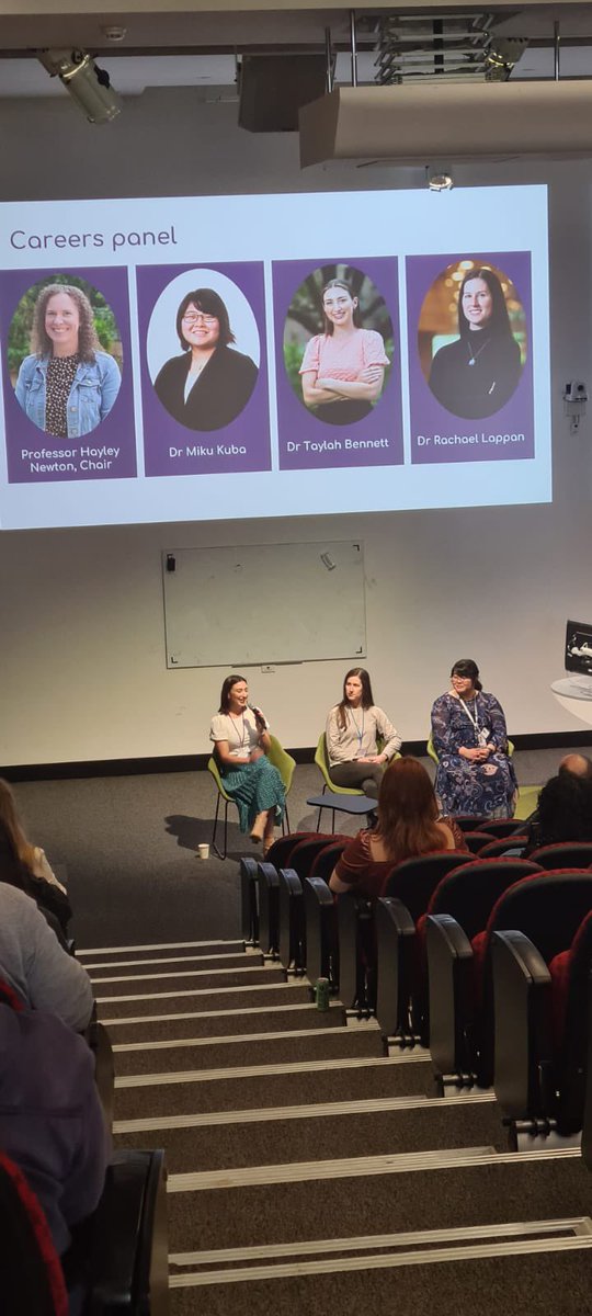 Such a pleasure to hear from <a href="/RachaelLappan/">Dr Rachael Lappan</a> , Dr Miku Kuba , <a href="/TaylahJBennett/">Taylah Bennett</a>  and our chair <a href="/hayleyjnewton/">Hayley Newton</a> for our careers panel talks!