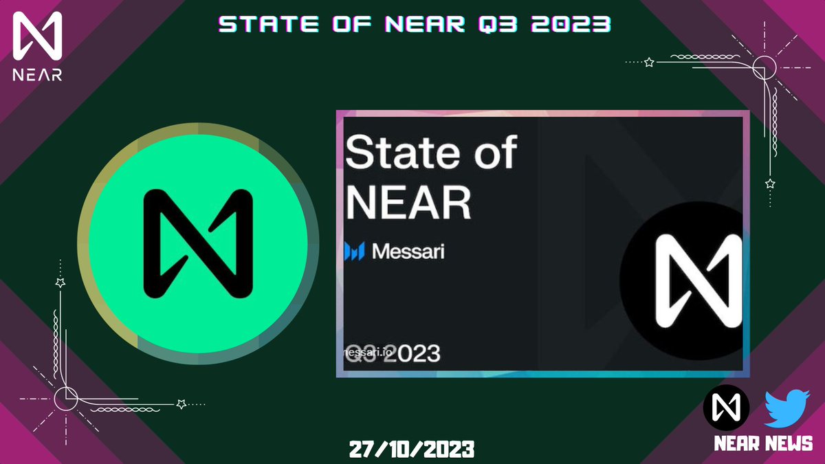 🔥 State of #NEAR in Q3 2023!

🔗 messari.io/report/state-o…

Here are some details👇

#NEARProtocol #NEARistheBOS #BOS