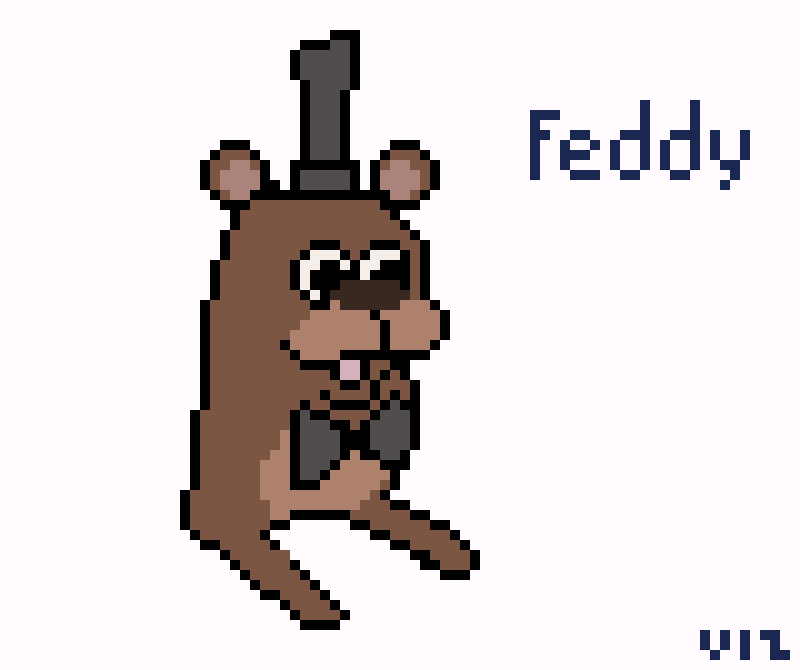 PixelartViz's tweet photo. Feddy for the new movie #pixelart #FNAFPelicula #fnaffanart #spookymonth #spookymonthfanart #feddy #freddyfazbear https://t.co/aYu4ss7fXO