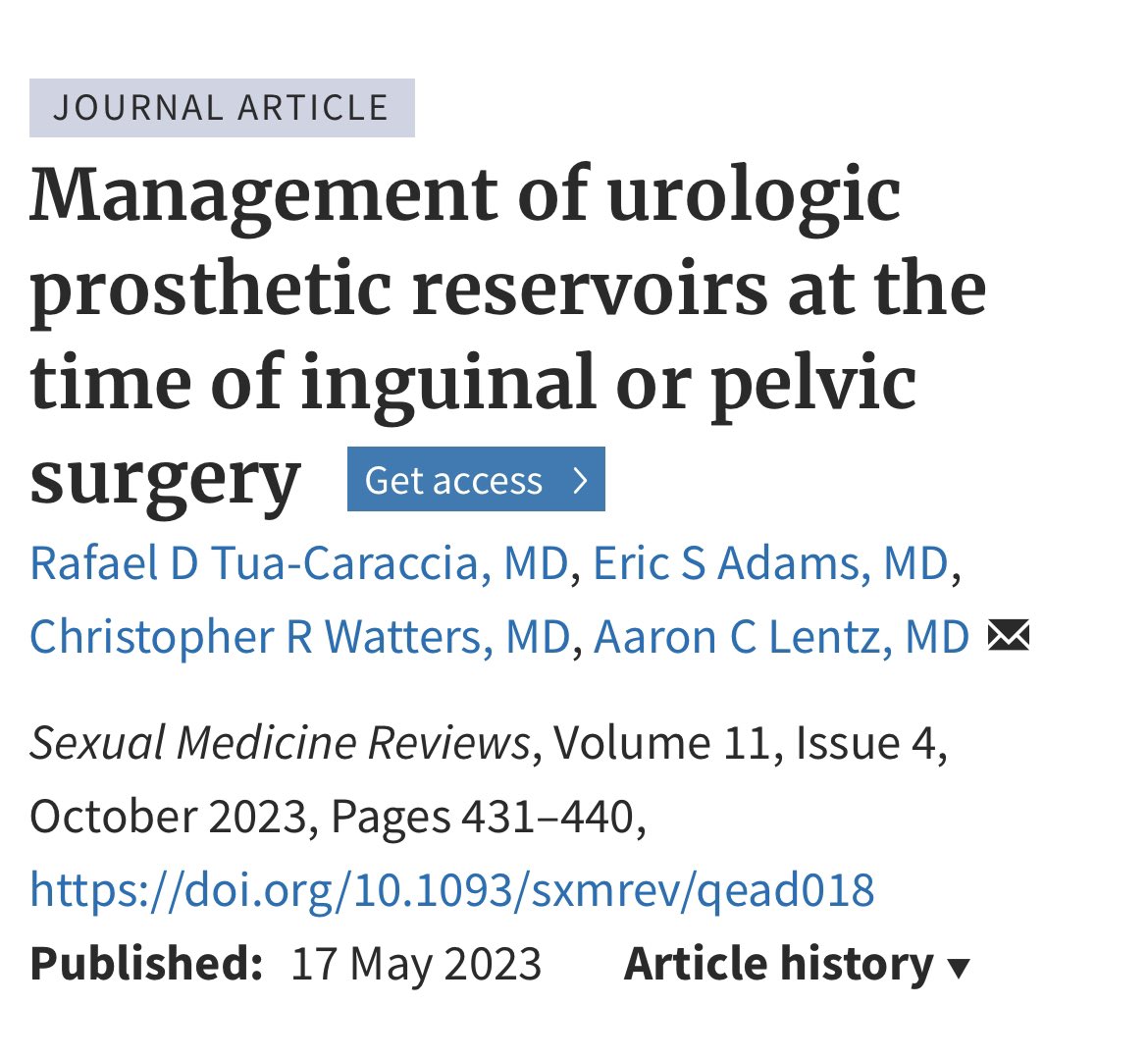 Hispanic Urologists Society of North America (@hispanicurona) on Twitter photo Congrats <a href="/rtuacaraccia/">Rafael Tua-Caraccia</a> and <a href="/DukeUrology/">Duke Urology</a> team on your pub!
doi.org/10.1093/sxmrev… Congrats <a href="/rtuacaraccia/">Rafael Tua-Caraccia</a> and <a href="/DukeUrology/">Duke Urology</a> team on your pub!
doi.org/10.1093/sxmrev…