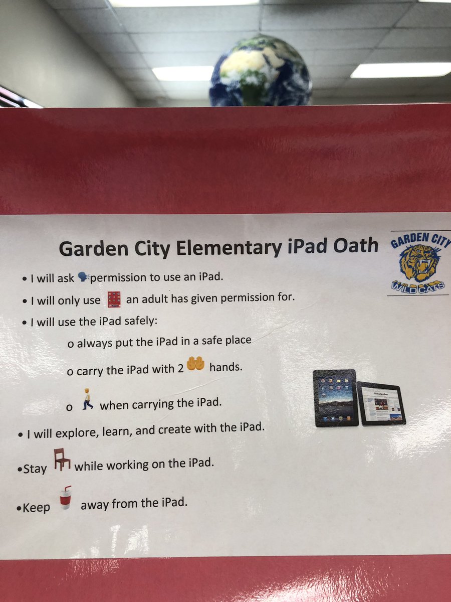 School library learning commons are uniquely poised to deliver school-wide messages on so many topics. We just completed iPad oaths with every primary class so we all understand together. #sharedlearning #collaborate #sd38learn #rtla38 🙏 to our tech team for creating the oath!