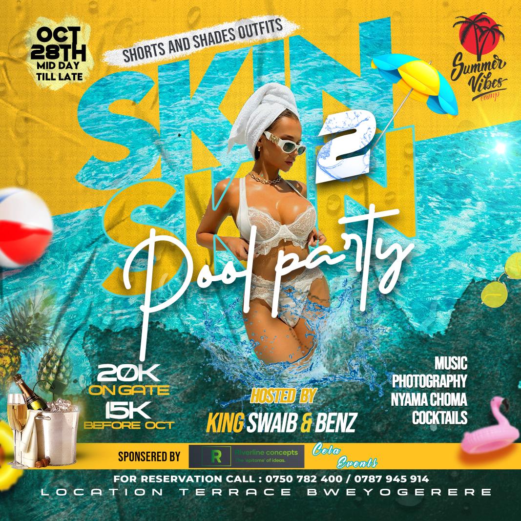 LAVISH241's tweet photo. The day is tomorrow jst come for good vibes
Venue ~ Terrace Bweyogere
DressCode~ Shorts π©³ & shades π
Activities ~ music photography nyama choma cocktail
Reservation ~ 0750782400
DM @MyNigaX for more details
#Skin2SkinPoolParty https://t.co/6kYA32uDbf