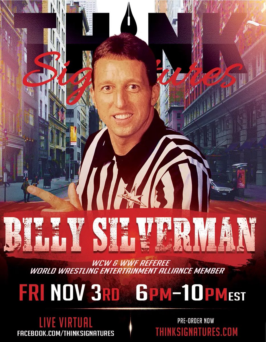 chrislandroche's tweet photo. Think Signatures Ref weekend live virtual signing
https://t.co/AXYaureZrj
#thinksignatures #wwe #wwf #wcw #ref #virtualsigning #autographs #sports #wwerefs https://t.co/uYC5JLa79F