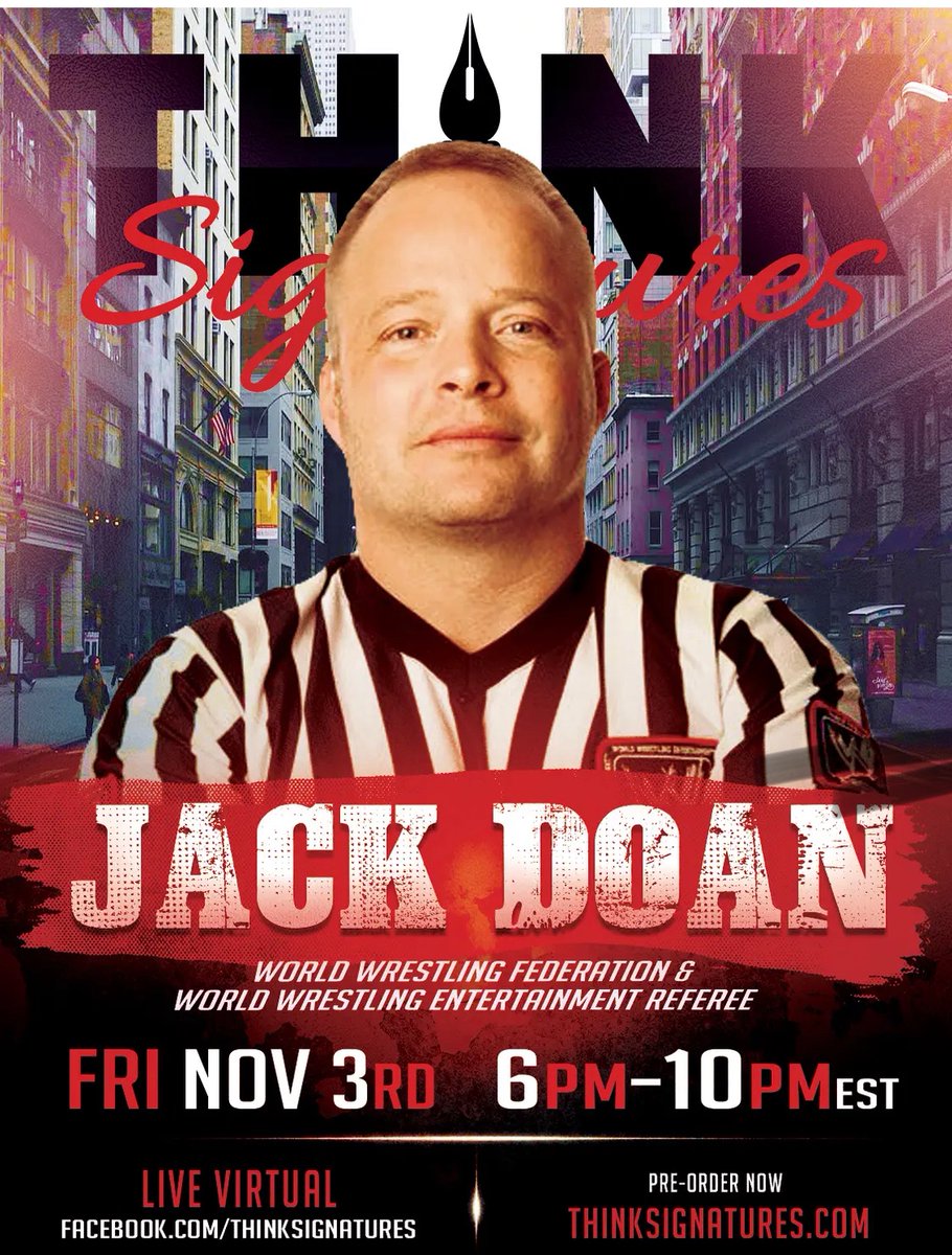 chrislandroche's tweet photo. Think Signatures Ref weekend live virtual signing
https://t.co/AXYaureZrj
#thinksignatures #wwe #wwf #wcw #ref #virtualsigning #autographs #sports #wwerefs https://t.co/uYC5JLa79F