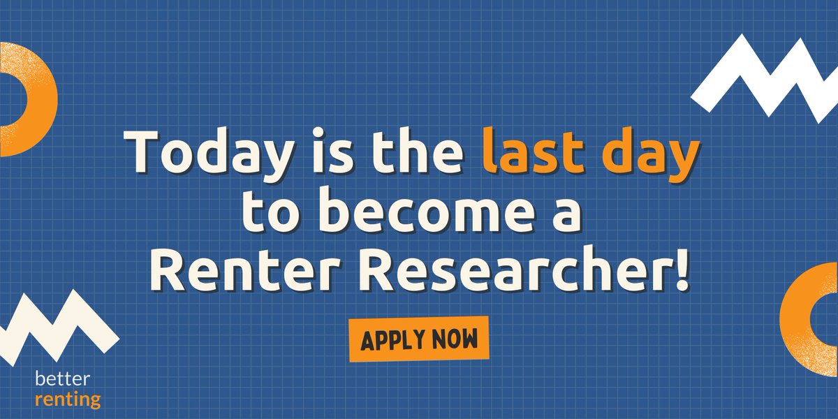 Today is the day! Applications at midnight so don't miss out on your last chance to be a Renter Researcher this summer. Apply here: buff.ly/3jrCfk5