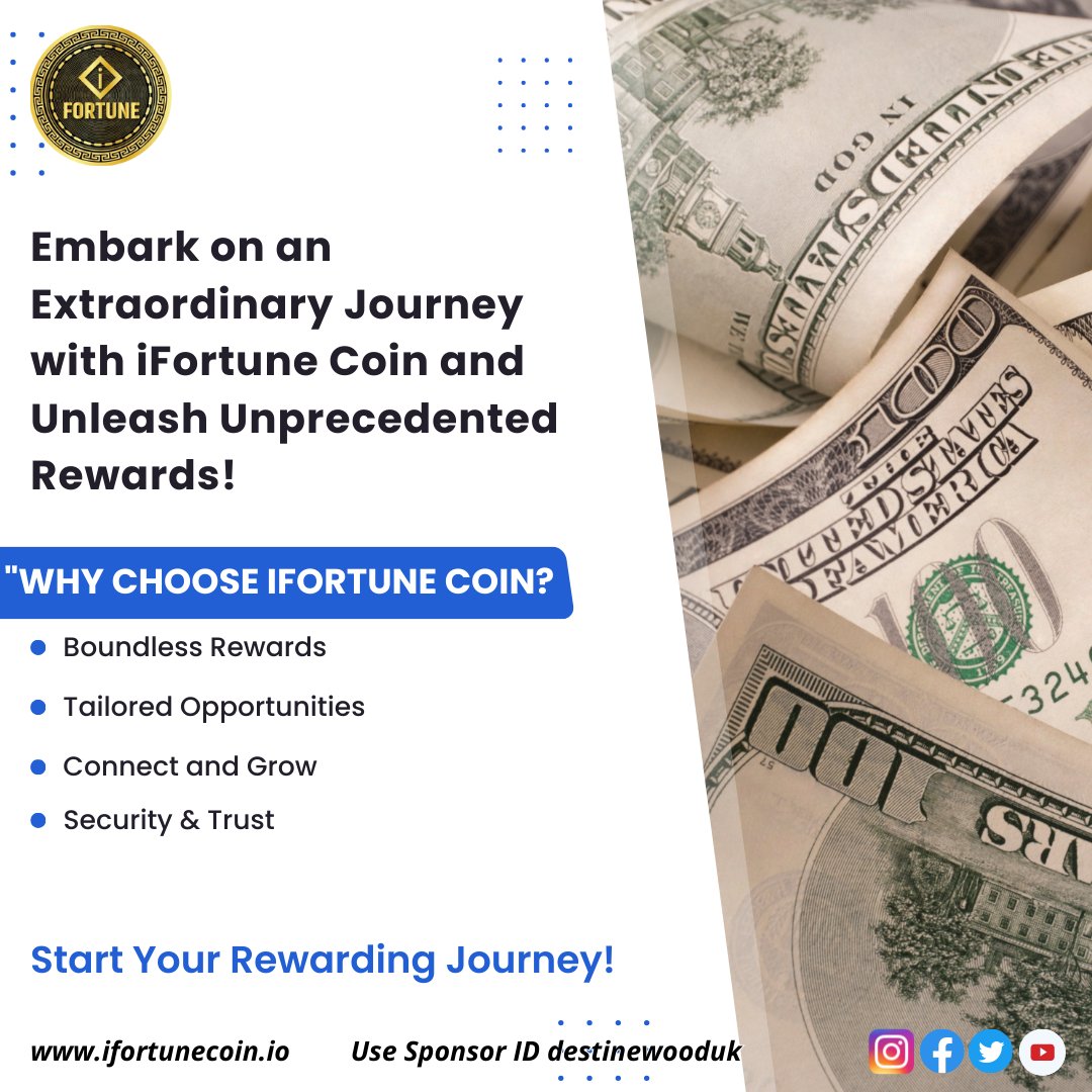 🌟 Embark on an extraordinary journey with iFortune Coin! 
Experience incredible rewards and boundless possibilities. Join our thriving community and set your course toward financial success. Get started now! 💼💰 #iFortuneJourney #FinancialSuccess #RewardingInvestments