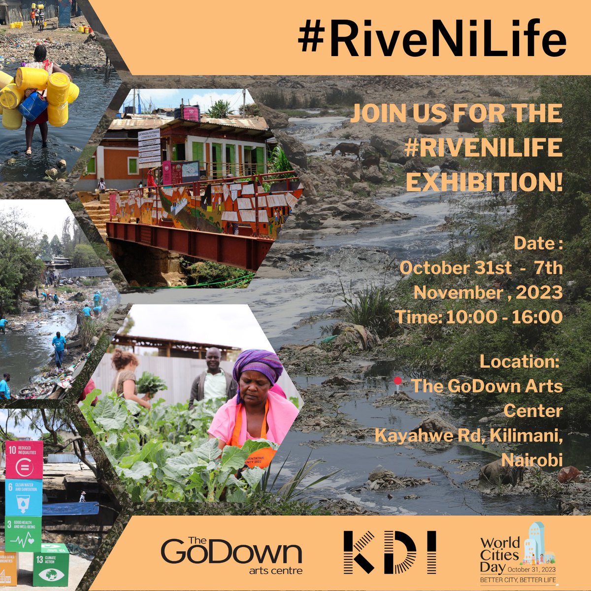 Join us at the #RiveNiLife Exhibition! Kdi Kenya and @GoDownArts invites you to an incredible journey from October 31st to November 7th, 2023, from 10 AM to 4 PM daily at @GoDownArts Center in Kilimani.