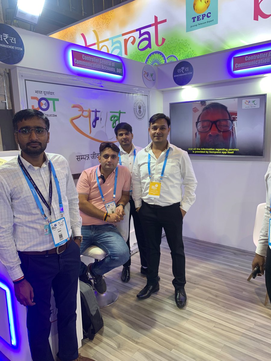 All are invited to visit stall no. 5.33 and 5.34 in Hall No.5 at  IMC, 2023 where two applications SAMPANN and SARAS are being demonstrated reflecting our efforts towards Digital India, quality services to pensioners and business friendly ecosystem for TSPs.
#IMC2023 <a href="/DoT_India/">DoT India</a>