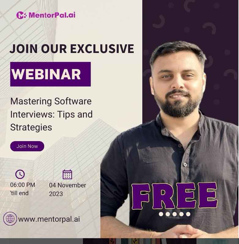mentorpal's tweet photo. "Elevate Your Interview Skills! 🚀 Join us on November 4, 2023, for an incredible webinar that'll transform your software interview abilities. Visit https://t.co/74yremw38Q to secure your spot. #InterviewMastery #CareerSuccess #SoftwareInterviews #mentorpal.ai🚀" https://t.co/tCljDfrIRA