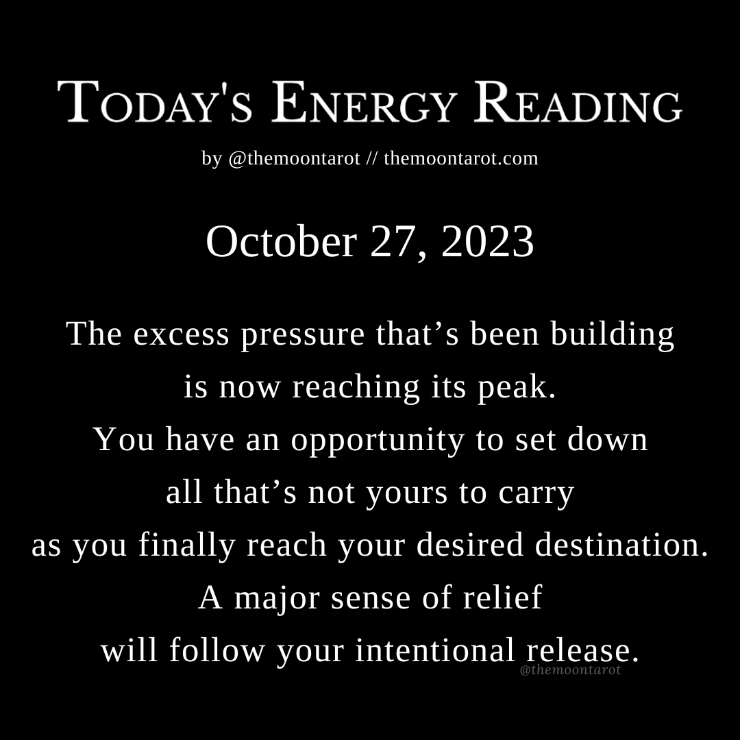 themoontarot_'s tweet photo. Today's Energy Reading: October 27, 2023

Your strength is seen and acknowledged. There’s nothing else you need to prove in this moment, dear one.

A new cycle will come as you make room for it to arrive. https://t.co/H5a0pnQKDq