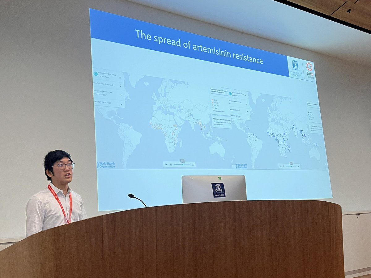 Our last long talk session for MiM23: Molecular and cellular biology!!

Long Huynh starts off the afternoon with a presentation on cytostome formation in artemisinin resistant Plasmodium parasites.

#MIM2023
#malariamelb23