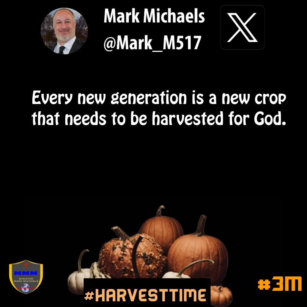 Every new generation is a new crop that needs to be harvested for God.
#HarvestTime #3M #seedtimeharvest #kingdomliving #reapwhatyousow #harvestsow #inseason #kingdomminset #godswill #marriagegoals #values #husbandready #trustjesus #truemenofgod #marriageisforever #followjesus