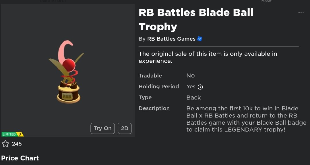 RB Battles Blade Ball Trophy
