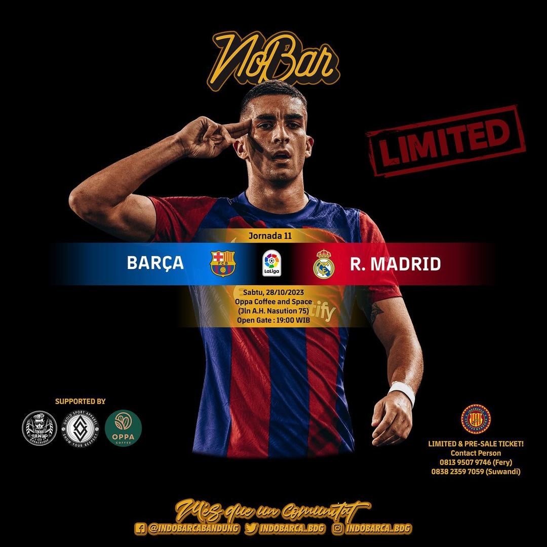 NOBAR EL CLASICO
Info lebih lanjut hubungi CP