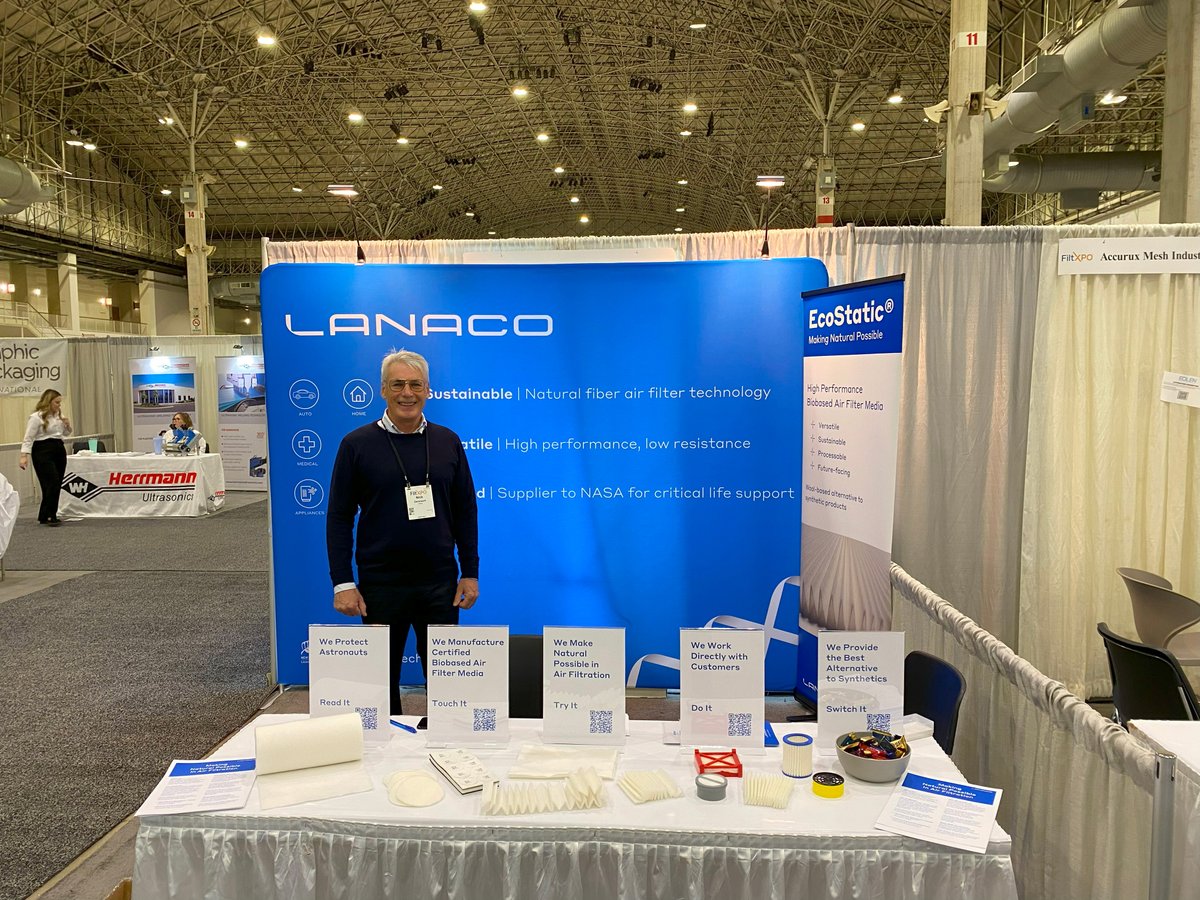 Lanaco_NZ's tweet image. Lanaco shines at FiltXPO 2023 with wool-based filter media

Make natural possible in air filtration with EcoStatic® Filter Media by Lanaco.

Visit lanaco.co.nz to learn more.

#filtxpo #lanaco #filtermedia #ecostatic #makingnaturalpossible