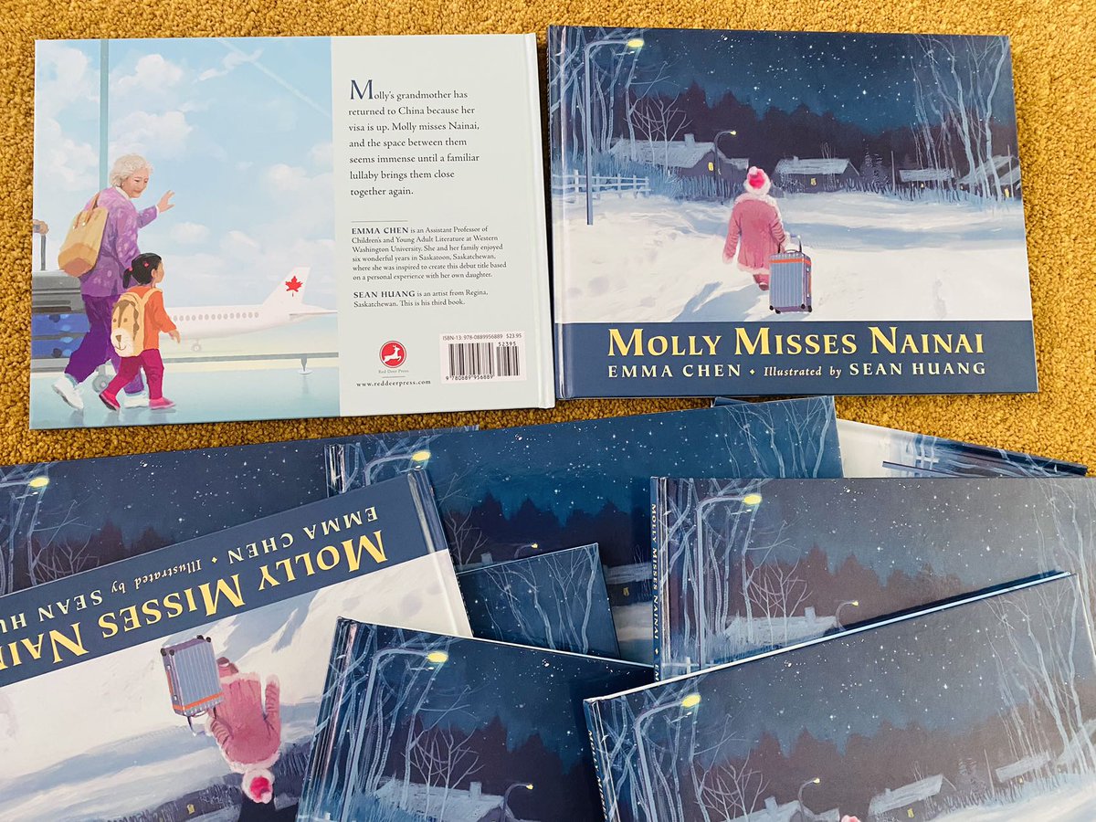 💌 Just received something special in the mail - my debut picturebook #MollyMissesNainai! It's a heartfelt tale of an immigrant family, inspired by my 3yo daughter's experience. I'm beyond excited to share this piece of my heart with you all. #FamilyStory @RedDeerPress
