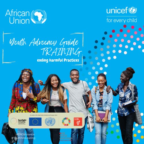 Our team are part of the ongoing youth advocacy guide training on ending harmful practices by <a href="/_AfricanUnion/">African Union</a> <a href="/UNICEF_AUOffice/">UNICEF Office to the African Union & ECA</a> &amp; <a href="/GlobalSpotlight/">Spotlight Initiative</a> that envisions to impact skills &amp; knowledge to youth/youth-led orgs towards ending harmful practices in Africa 🌍
#YouthAreLeading