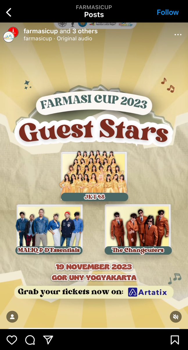 carrotfriend_'s tweet image. wts 2 tiket farmasicup festival 
» gajadi nonton krn ada acara lain
💲200k/tiket, ambil 2 395k
dm for the details

tag:
JKT48 Maliq &amp;amp; D'Essentials The Changcuters Konser Jogja Facup Farmasi Cup
#jkt48 #maliq #thechangcuters #konser #jogja #facup #farmasicup #zonauang #zona_uang