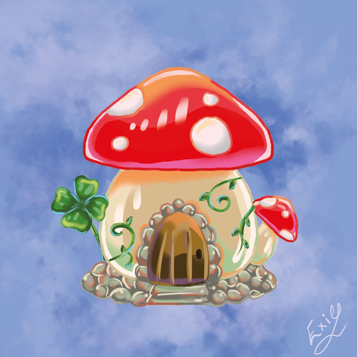 CanFerComics's tweet photo. Diseño nuevo de sticker!!!! 🍄💙
.
.
#ilustracion #artedigital #dibujo #hongo #mushroom #drawi https://t.co/s93DYlw2Ma