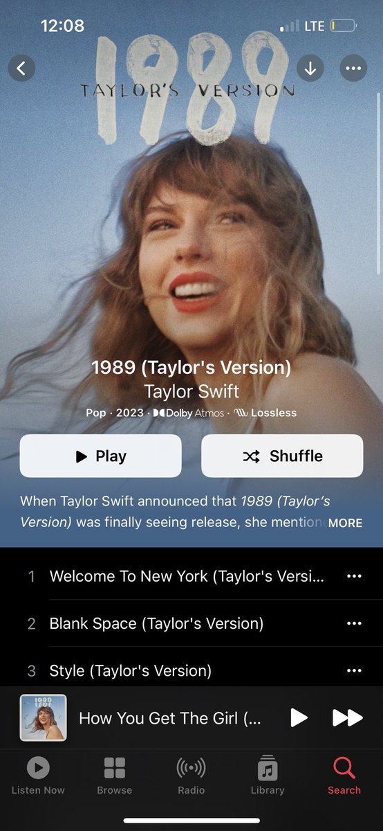 hitlermeraid69's tweet photo. Apple Music was 7 minutes late on Taylor swifts 1989 release!!!! #TaylorsVersion https://t.co/srISdlwGGM