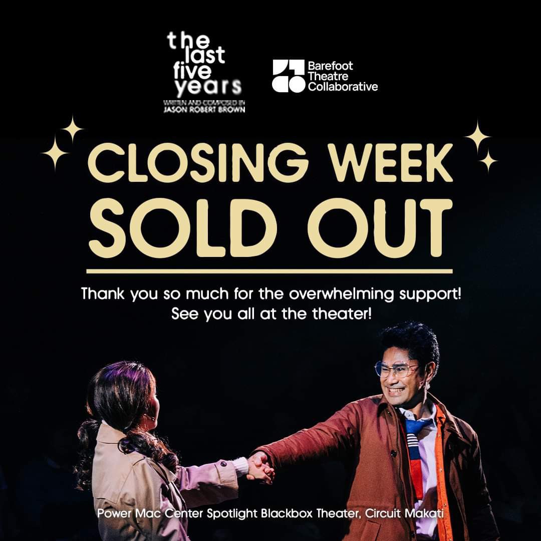 All of our #L5Y2023 shows are officially 𝗦𝗢𝗟𝗗 𝗢𝗨𝗧 🥹🤍 We're excited to return to the theater today for our closing week! See you! ✨ 𝘠𝘰𝘶 𝘤𝘢𝘯 𝘦𝘮𝘢𝘪𝘭 𝘵𝘪𝘤𝘬𝘦𝘵𝘴@𝘣𝘢𝘳𝘦𝘧𝘰𝘰𝘵𝘤𝘰𝘭𝘭𝘢𝘣.𝘤𝘰𝘮 𝘧𝘰𝘳 𝘱𝘰𝘴𝘴𝘪𝘣𝘭𝘦 𝘵𝘪𝘤𝘬𝘦𝘵 𝘧𝘢𝘭𝘭𝘰𝘶𝘵𝘴.