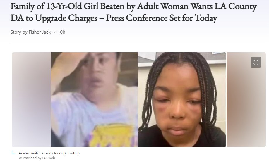 I hope Kassidy Jones gets past this. And that her mother sues @McDonalds. Can you imagine having your child beaten up by a grown women and everyone just watches? 

Shame on you, Prosecutor George Gascon @LADAOffice. Would you lower the charges if this had been a white child?