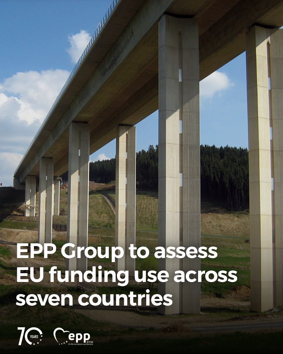 EPPGroup's tweet photo. 💶Until April 2024, MEPs will assess the use of EU cohesion funding in some EU countries.

EU investments in infrastructure "are what builds the EU in times of peace &amp; rebuilds the EU in times of crises," said @andreynovakov.

Read: https://t.co/0xYj71PpTj
#EPPCohesionMonitoring https://t.co/Dn5E64FmLw