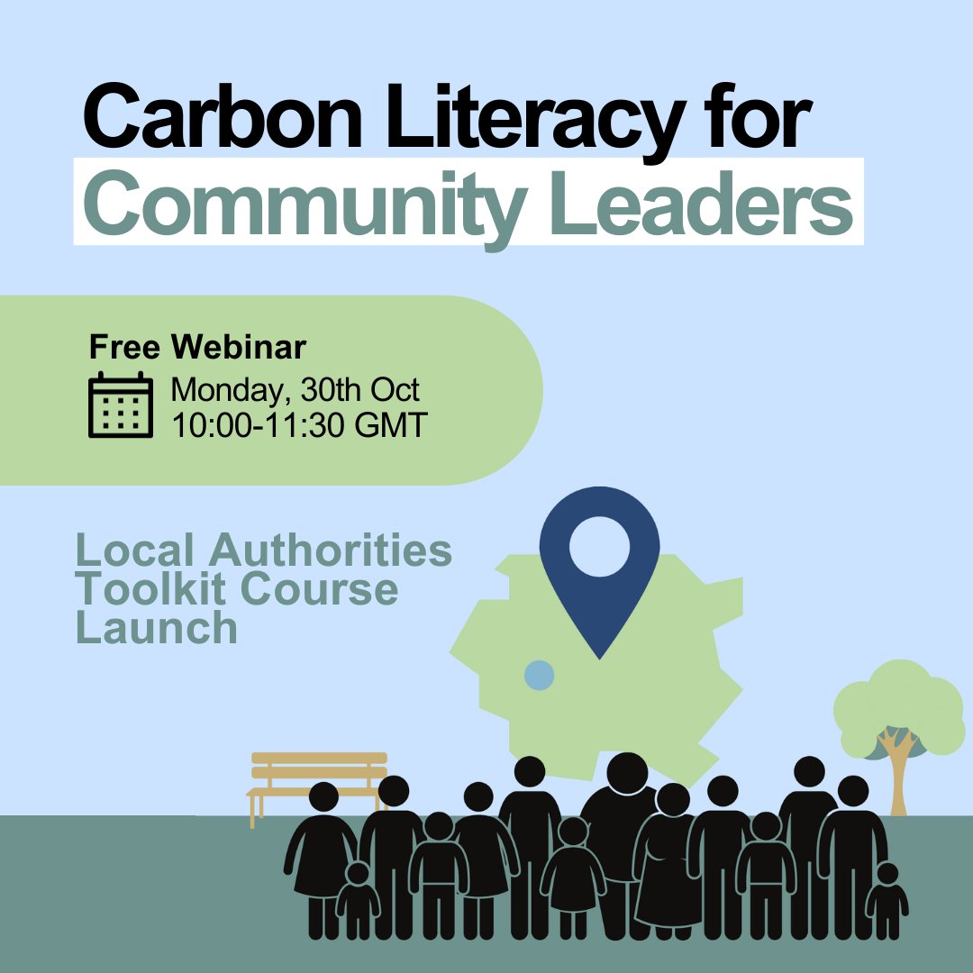 Last chance to register 🚨 for the launch of our Community Leaders Toolkit course!

Designed to enable community leaders to be trained in a day's worth of climate change learning &amp; action planning facilitated by their local authority.

Register for free: lght.ly/94hbc6