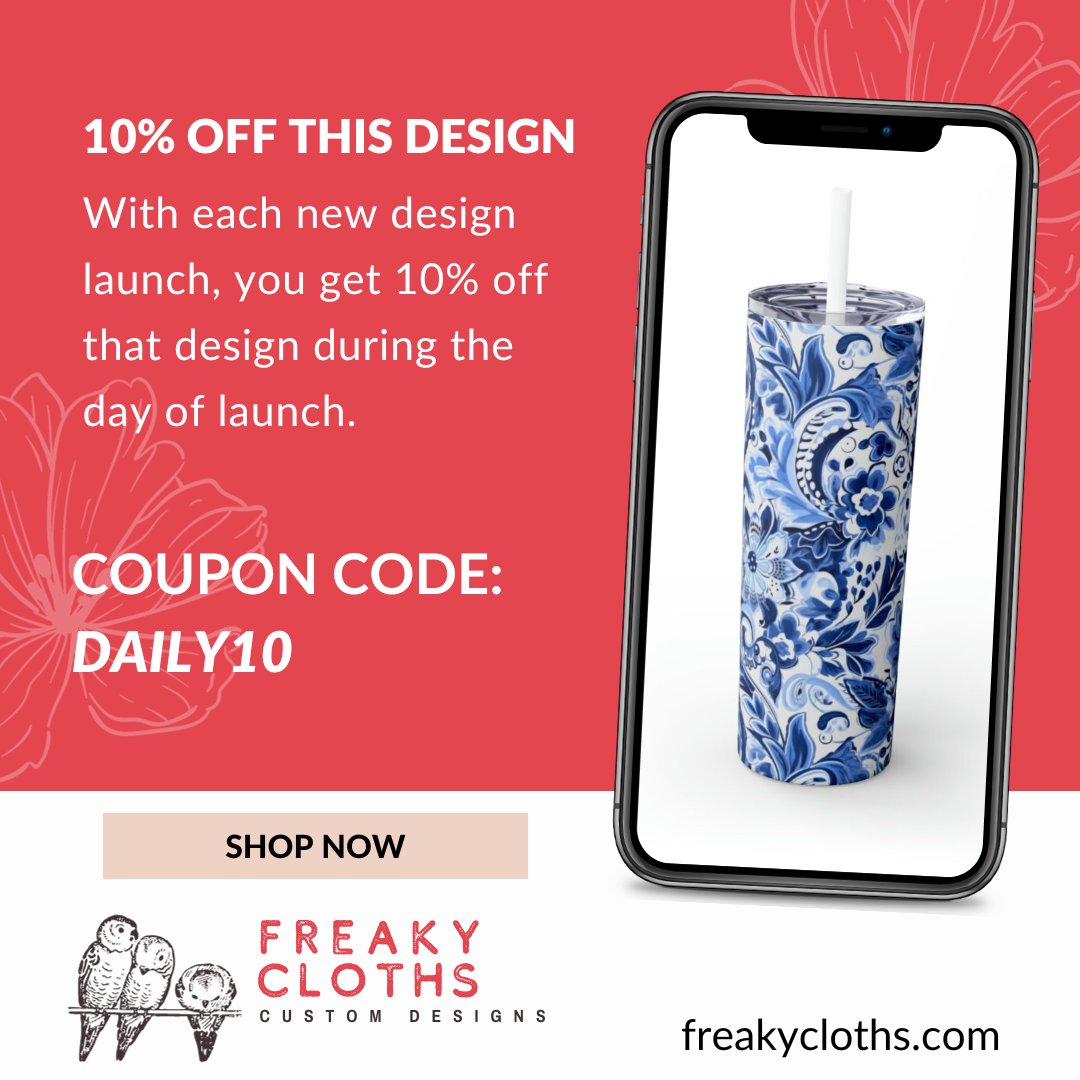 🌀✨ JUST DROPPED! Dive into elegance with our Blue &amp; White Paisley Skinny Tumbler. Perfect for stylish sips on-the-go! Stay refreshed &amp; eco-chic. 🍹💙

🔗freakycloths.com/product/blue-w…

#PaisleyPerfection #SipInStyle #EcoChic #NewArrivals