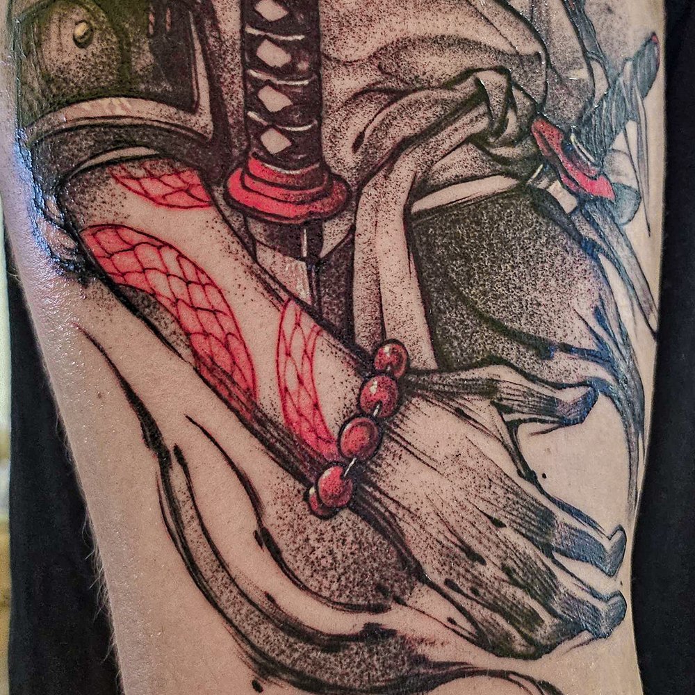 A few months ago i tweeted that i'd get a <a href="/G2esports/">G2 Esports</a> tattoo if they won IEM Cologne, and yesterday i finally got it done! I absolutely love it 🥰