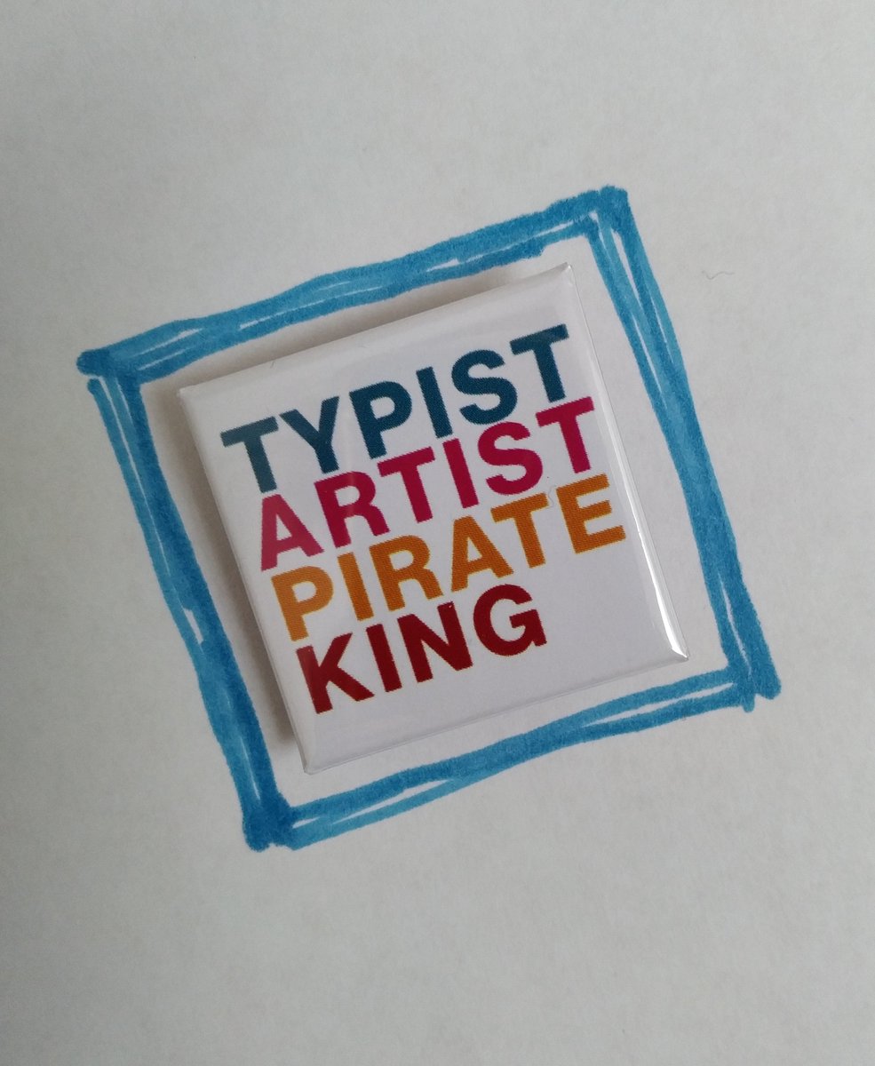 ColourFactor's tweet image. So happy - not only did I finally get to see the very moving and funny #TypistArtistPirateKing, I got a badge too. Exquisite acting all round, especially @MonicaDolan, great music, and wonderful writing and directing from @_CarolMorley - loved it