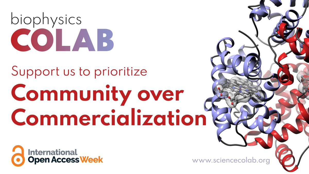 I joined the Biophysics Colab community to support the development of a non-profit alternative to commercial publishing operations.
@BiophysicsColab
and
@ScienceColab
- #OAWeek2023 #OpenScience #ScienceCommunity #FutureofPublishing