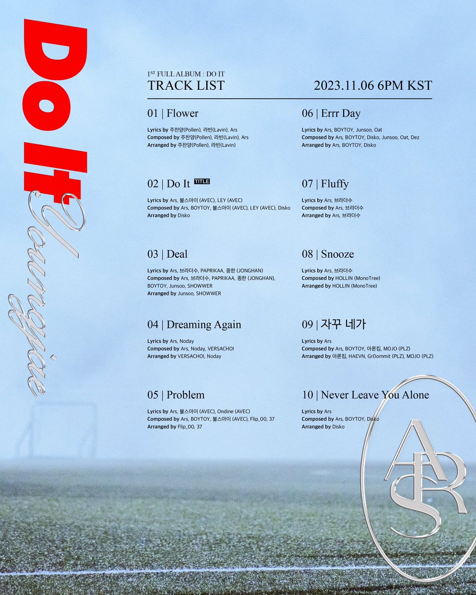 ChoiArs_YJ's tweet photo. 영재(Youngjae) 'Do It' TRACK LIST

영재(Youngjae)👨‍🎤🎸
1st Full Album 'Do It
2023.11.06 6PM (KST)   

#영재 #YOUNGJAE
#DoIt
@GOTYJ_Ars_Vita https://t.co/9SasrfNlX0