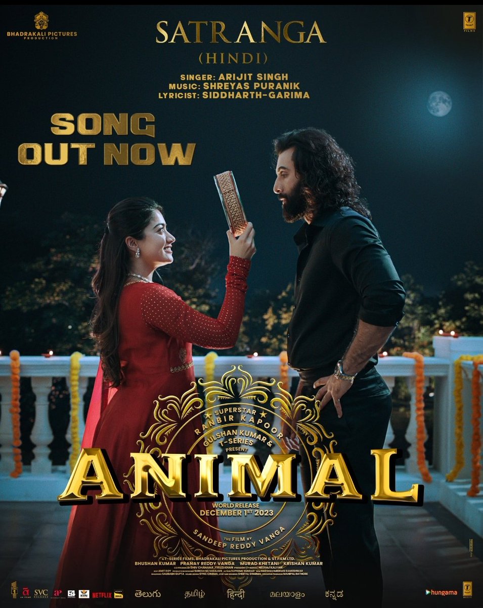 cinecrizz's tweet photo. #Satranga - is a beautiful song❤️
The chemistry between #RanbirKapoor &amp; #RashmikaMandanna is literally amazing amazing❤
#ArijitSingh Magical Voice is so Adorable 
#Animal #RanbirKapoor  #sandeepreddyvanga https://t.co/j381aDm3cm