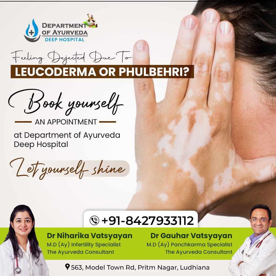 HospitalDeep's tweet image. Feeling Dejected Due To Leucoderma Or Phulbehri?

Book yourself an appointment at Department of Ayurveda Deep Hospital

Let yourself shine!
8427933112
deephospitalayurvedadeptt.com

#leucoderma #deepayurveda #drgauharvatsyayan #drniharikavatsyayan #deephospital #Ludhiana #punjab