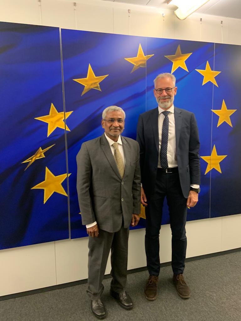 MEA Secretary ER Dammu Ravi had meeting with Michael Hager, Head of Cabinet of <a href="/EU_Commission/">European Commission</a> EVP <a href="/VDombrovskis/">Valdis Dombrovskis</a> at Brussels. They discussed the progress in India-EU FTA negotiations and the India-EU TTC, and cooperation for the further growth of India-EU trade relations <a href="/MEAIndia/">Randhir Jaiswal</a>
