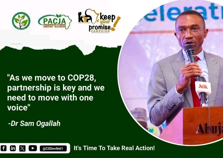 'As we move to COP28 partnership is key and we need to move with one Voice' - Dr.@SamOgallah  #C4A #AACJ

#Adaptaion4Africa🌍🌿

#WhatHasChanged? #AgriculturalAdaptation #KeepYourPromise
