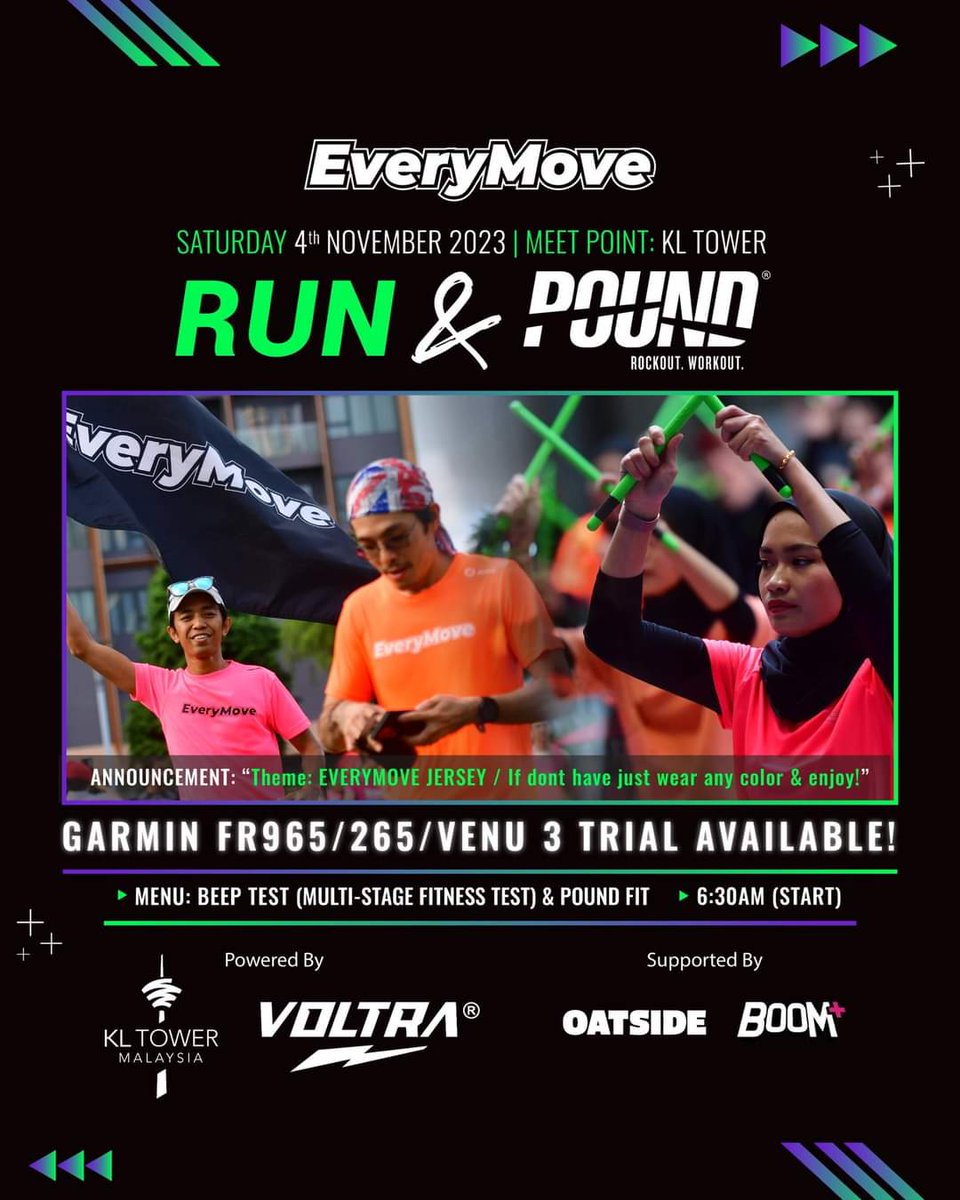 Menara_KL's tweet image. Come and join us at the Run &amp;amp; Pound event on Nov 4, 6:30 am. 
Register now at the link: shorturl.at/BITY1

#everymove #kltower #menarakl #runandpound