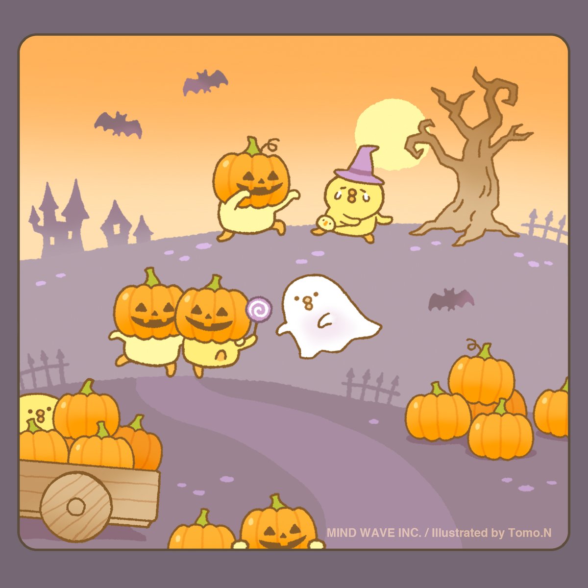 もうすぐハロウィンだね…カボチャの準備は万端かな #ぴよこ豆