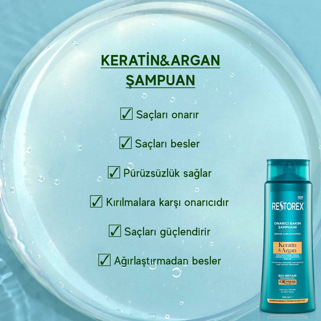 RestorexTr's tweet photo. Restorex Onarıcı Bakım Şampuanı, yıpranmış ve kırılan saçlara özel olarak geliştirdiği yeni şampuanı ile saçların parlak, pürüzsüz ve bakımlı görünür.

Farkında Mısın? Sen farklısın! ⭐

Sana en yakın market ve parfümerilerde🏃🏻‍♀️! https://t.co/HtiMH4HSEb