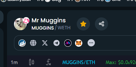 Mr_Muggins_ERC's tweet photo. Dextool updated #MUGGINS #MRMUGGINS
https://t.co/o3fmgzosoO https://t.co/pSj0D6CIKY