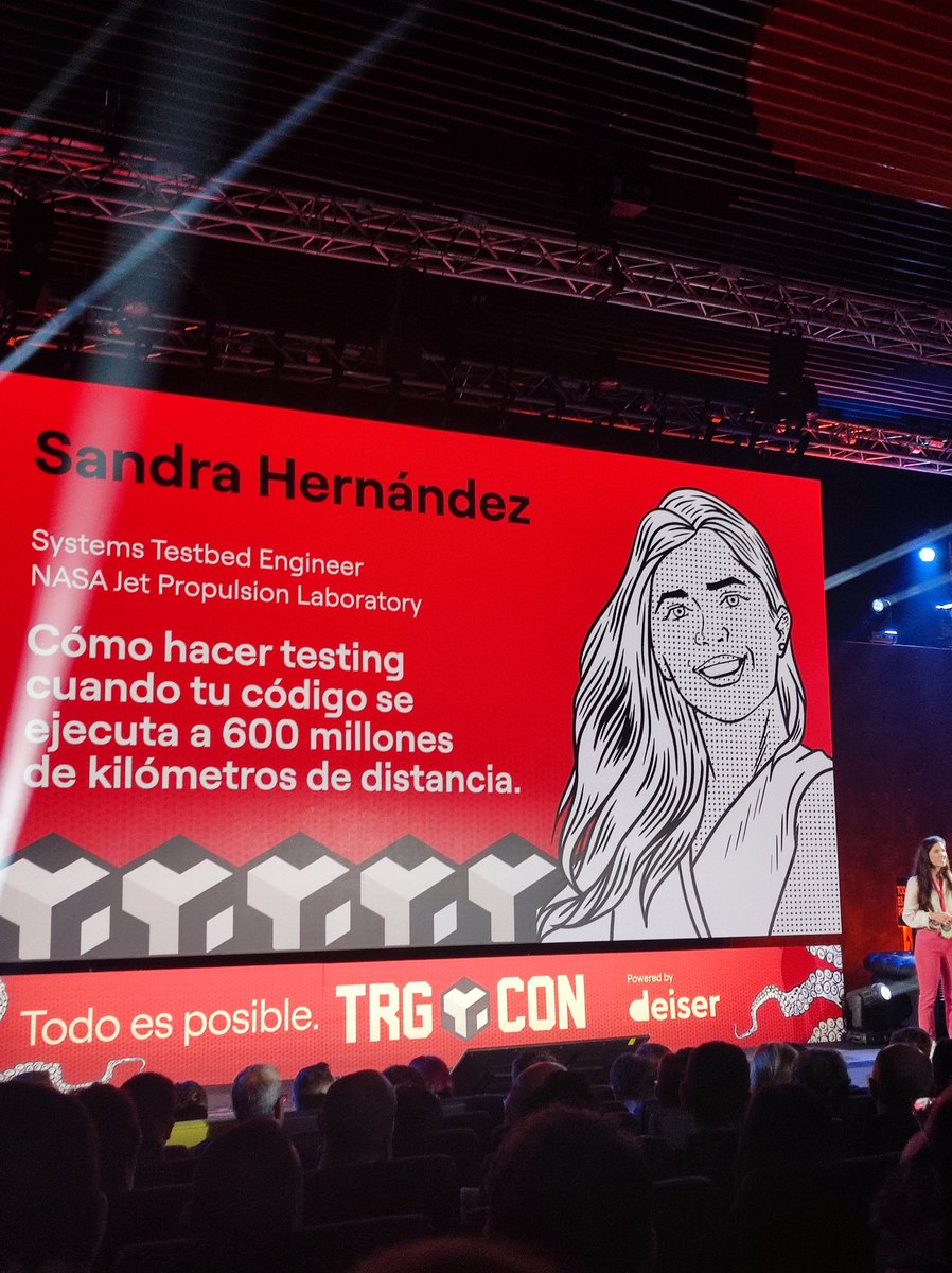 escriva's tweet photo. Wow, la charla de Sandra Hernández en la #TRG23 súper interesante. https://t.co/gbb0vLWurF