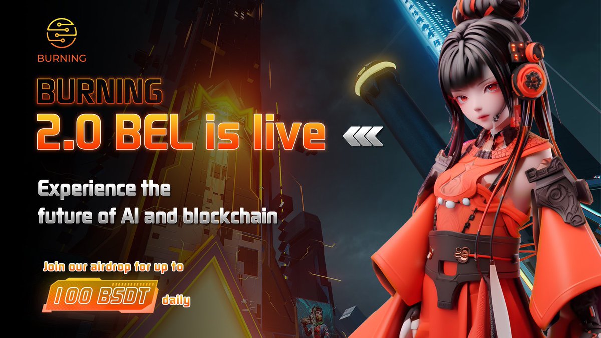 rrprms's tweet photo. 🔥 Burning 2.0 BEL is live! 🚀
🌐Elevating the fusion of AI and blockchain to new heights.
🎁 Dive into our airdrop extravaganza for a chance to earn up to 100 BSDT daily!
📢 Follow us on Twitter @BurningAIHub
👾Connect on Discord at https://t.co/9jTB0CIWoc
#Burning #Airdrop https://t.co/Yt83eY1HnU