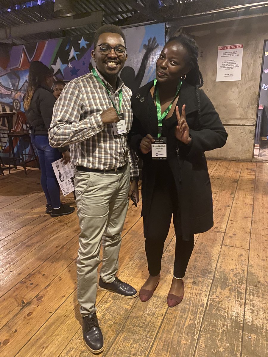 DelilahRose____'s tweet image. Just one of those evenings when you need a tech gateaway!!!
Enjoyed the @techsafarihq Nairobi mixer and met really incredible people. To more growth environment and quality interactions #techsafari 
Thanks @calebmaru and team. 

#community #tech @ZindiAfrica