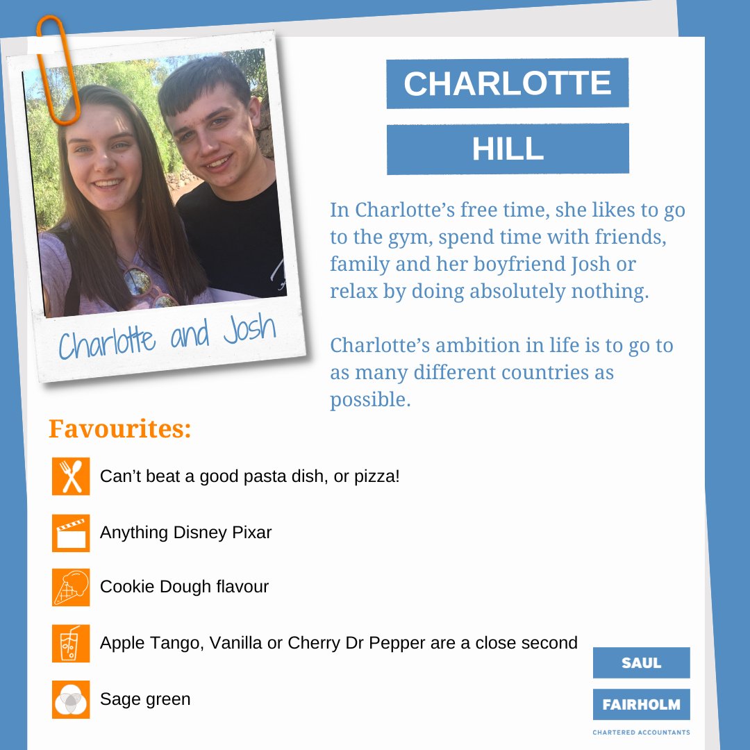 Meet the Team!

Meet Charlotte, an administrator at Saul Fairholm.

Charlotte has been part of the team for just over a year. 

She is a big Disney fan and loves spending time with family and friends.