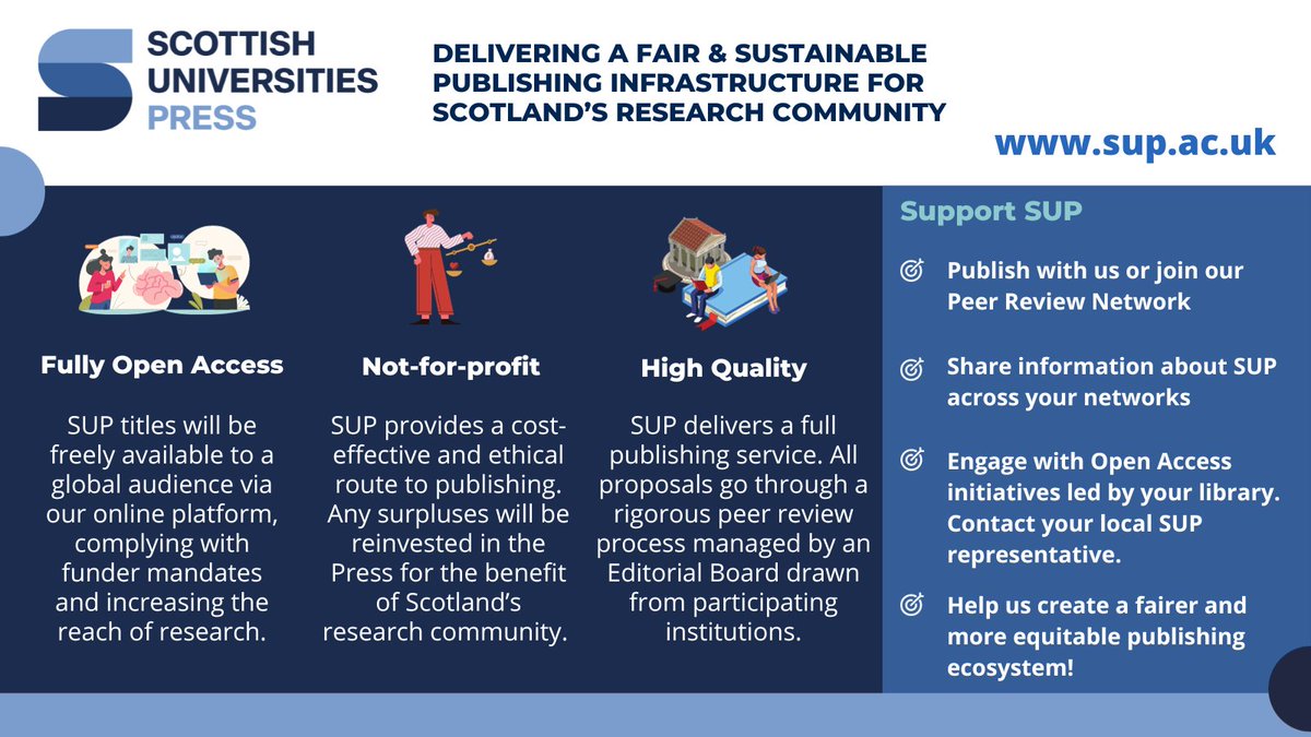 This #OAWeek SUP has launched an #advocacy toolkit for researchers to support positive change in the academic publishing landscape!

It contains simple actions staff can take to encourage wider engagement with open access initiatives at Scottish HEIs 👉 sup.ac.uk/advocacy-toolk…